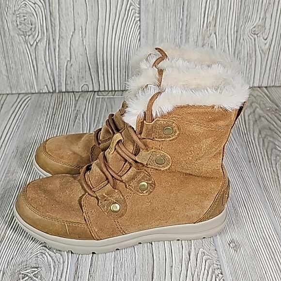 Sorel Explorer Joan Lace Up Waterproof Suede Boots Womens Size 6 NEW - Picture 5 of 14